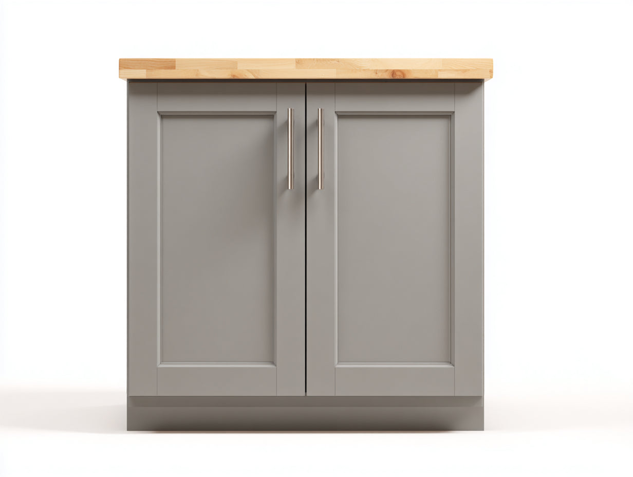 Aparadores de madera 100x40x85 cm - gris y roble natural - con 2 puertas para salón
